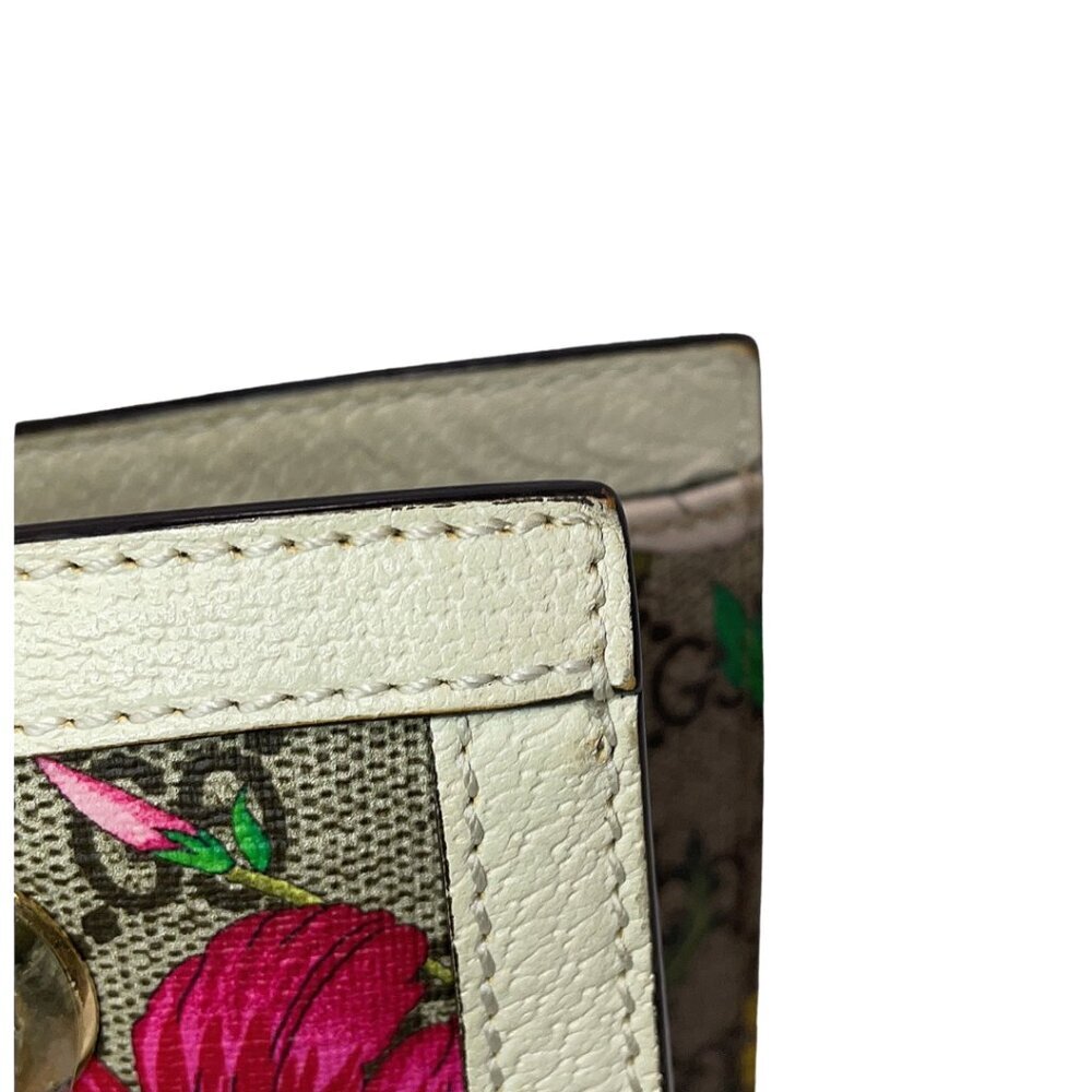 Authentic GUCCI Floral print gg supreme coated canvas small padlock shoulder bag - Picture 12 of 12